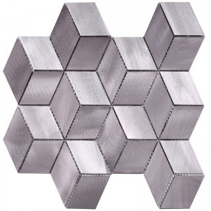Carreaux de finition gris aluminium mat pour mur de cuisine de salle de bain