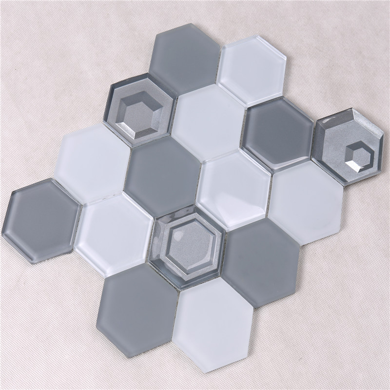 Foshan Factory a conçu la tuile de mosaïque d'hexagone de conception