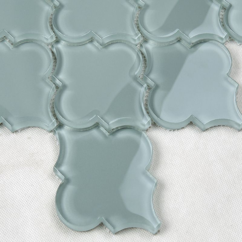 Dernière Conception Arabesque Lanterne Waterjet Mosaïque En Verre Cuisine Backsplash Tuile Murale