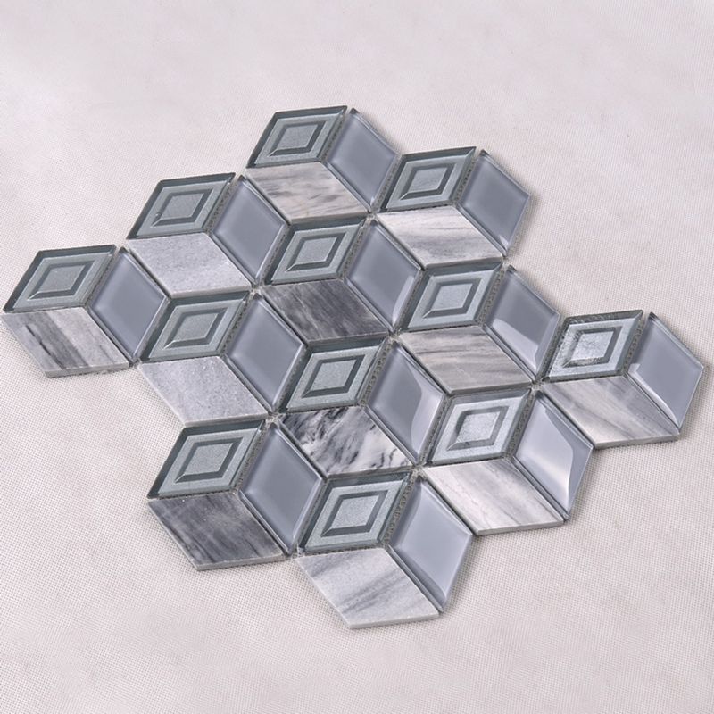 Mosaïque en forme de diamant 3D vente chaude hexagone tuiles philippines et l'Egypte