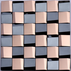 Tuiles de mosaïque tridimensionnelles colorées pour la décoration HSW-18188