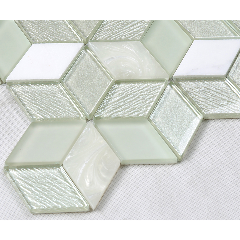 Effet 3D Cristal Hexagone Mosaïque En Verre Blanc Cuisine Dosseret Comptoir Décoration Murs Carrelage