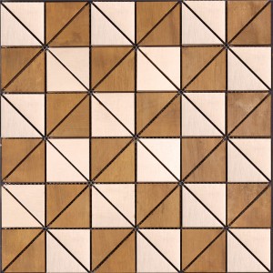 Décor Champagne Mosaïque Géométrique Couleur Or Doré HSW18118